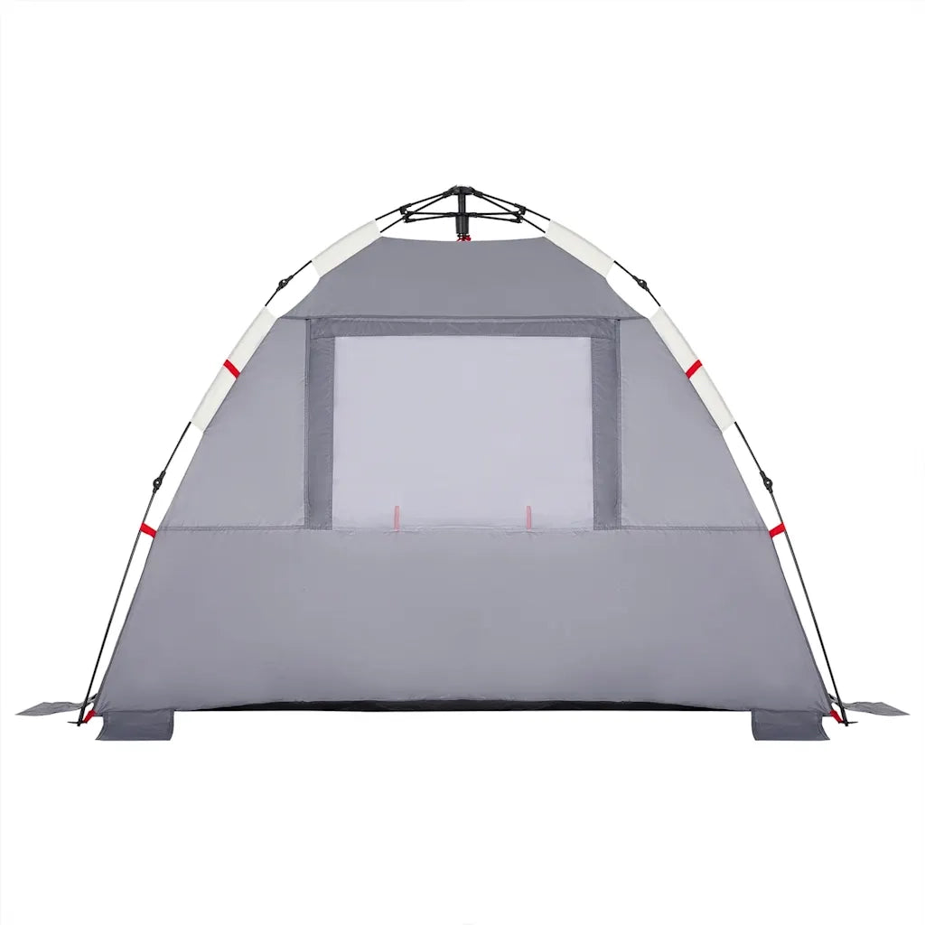 Tenda da Spiaggia 3 Persone Grigio Rilascio Rapido Impermeabile 4005316