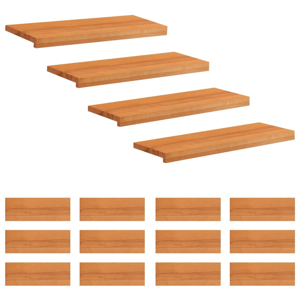 Tappeti per scale 16 pz 80 x 25 x 2 cm Marrone Chiaro 3446413