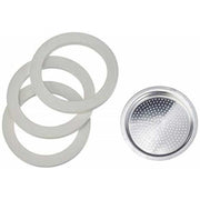 KIT 3PZ GUARNIZIONI CAFFETTIERA MOKA BIALETTI 2 TAZZE   FILTRO ADATTABILE - BIALETTI