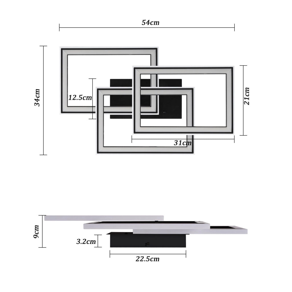 ZMH Lampada da soffitto plafoniera LED RGB dimmerabile cambio colore telecomando