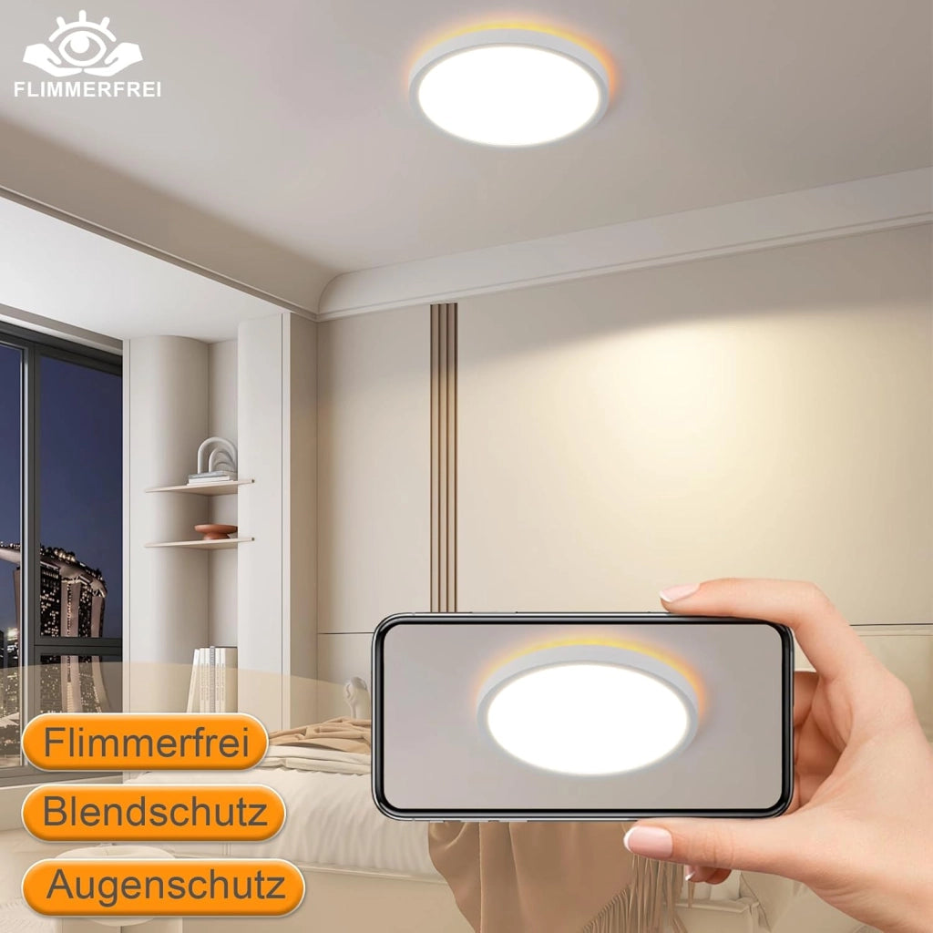 ZMH Lampada da soffitto plafoniera LED minimalista 22cm 18W per cucina