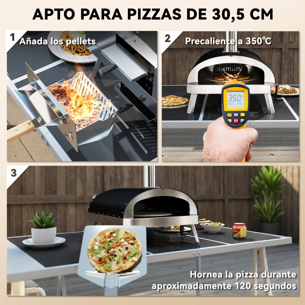 Forno Pizza Legna Mini con Pietra Refrattaria ¨C Xylo ¨C Giardino Terrazza Camping