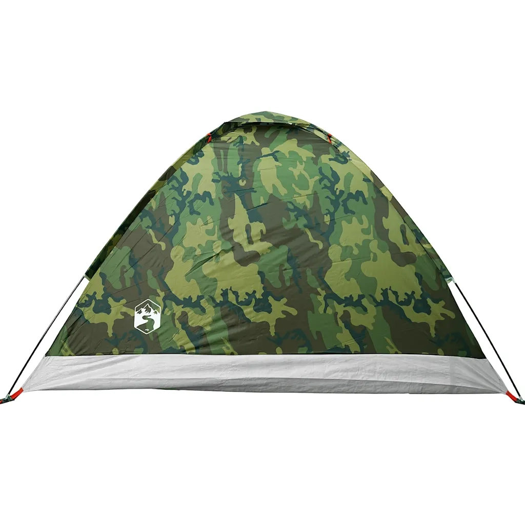 Tenda da Campeggio a Cupola 4 Persone Mimetica Impermeabile 4009638