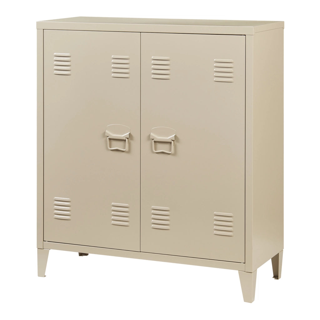 Armadietto da Ufficio Oripää in Acciaio 90 x 80 x 33 cm color Cammello opaco [en.casa]