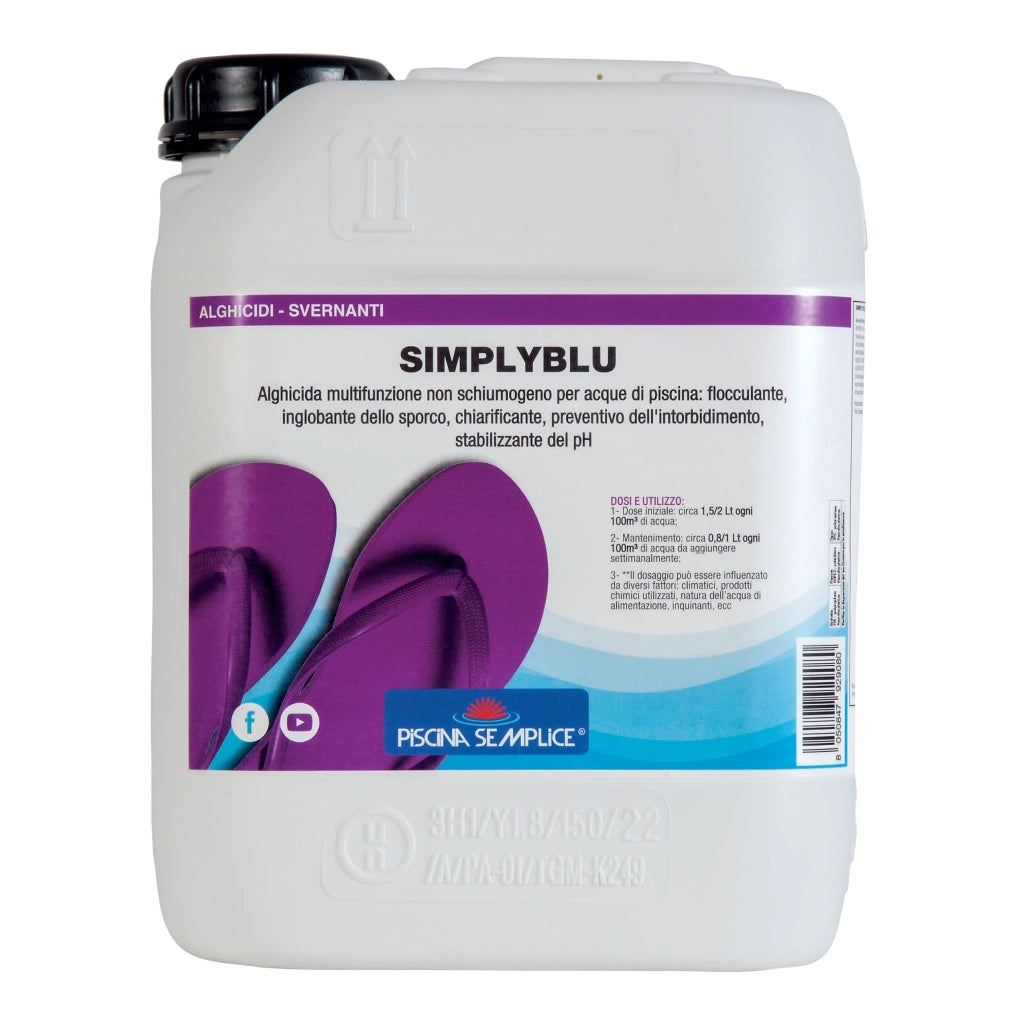 ALGHICIDA MULTIFUNZIONE SIMPLYBLU PER PISCINA 5 Kg Piscina semplice