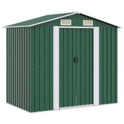 Capanno per Attrezzi in Metallo Verde 204x132x186 cm cod mxl 65833