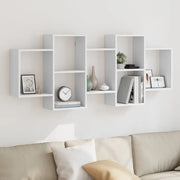 vidaXL Scaffale a Parete Bianco 159x18x65 cm in Legno Multistrato