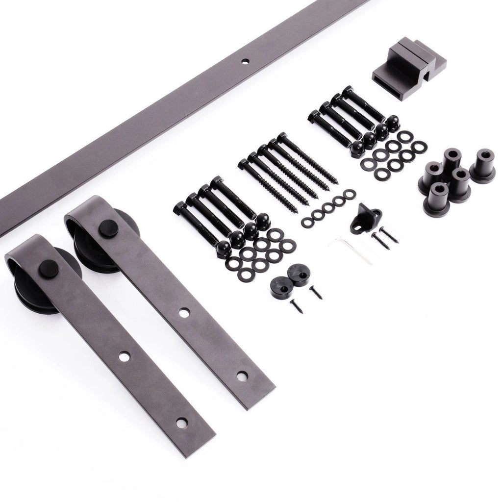 Kit binario per porta scorrevole in legno ¨C Xylo ¨C 200 cm, acciaio al carbonio marrone, max 90 kg