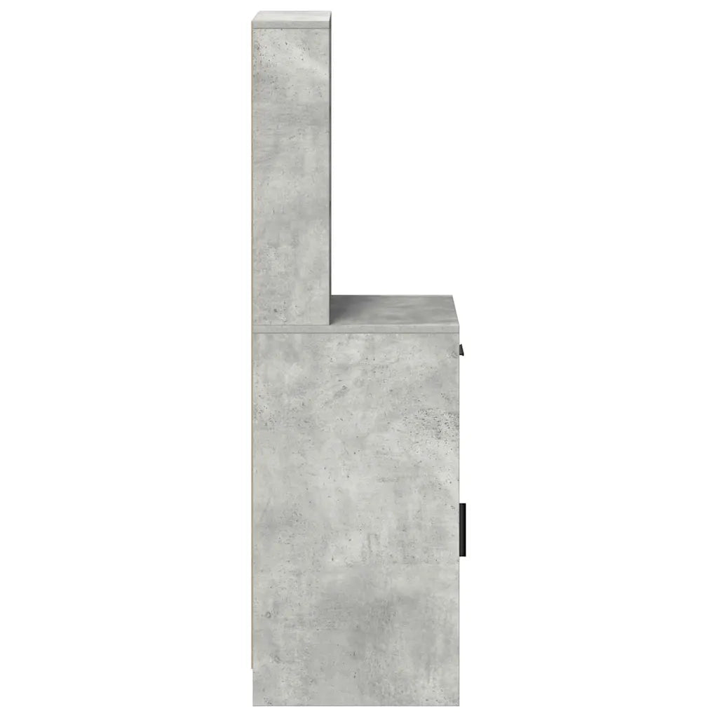 Credenza-Buffet-Armadio da cucina Grigio cemento 40 x 40,5 x 135 cm Legno multistrato