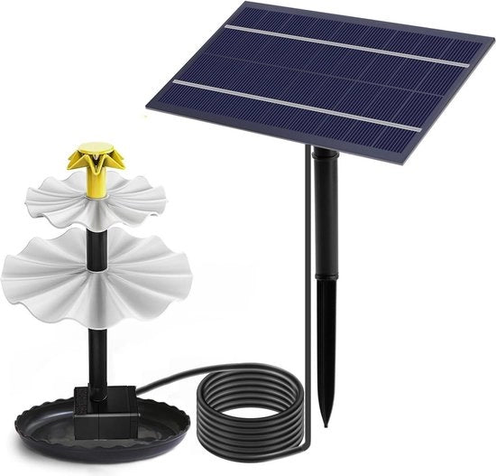 Pompa per fontana a energia solare per esterni - 4 W pompa per fontana DIY - 3 strati di pannelli solari monocrystallo - fontana per esterni - fontana per laghi - vasca per uccelli - vasca per pesci