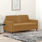 Divano a 2 Posti Marrone 140 cm in Vellutocod mxl 109366