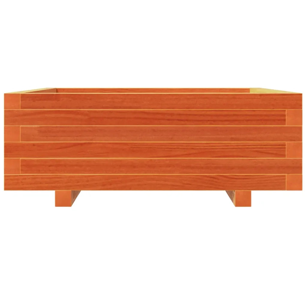 Fioriera Giardino Marrone Cera 70x70x26,5cm Legno Massello Pino