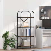 Libreria-Scaffale per Libri-Mobile di Stoccaggio Rovere fum¨¦ 60 x 30 x 146 cm Legno multistrato 533603