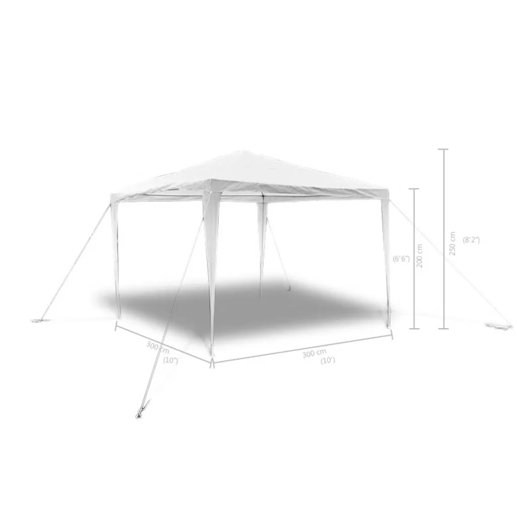 Gazebo da Esterno 3x3 m con Tetto a Piramide per Feste 90332