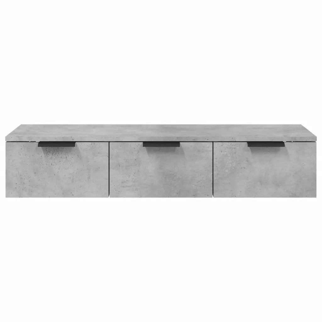 Armadietto a Muro | Mobile a Parete Grigio Cemento 102x30x20 cm Legno Multistrato