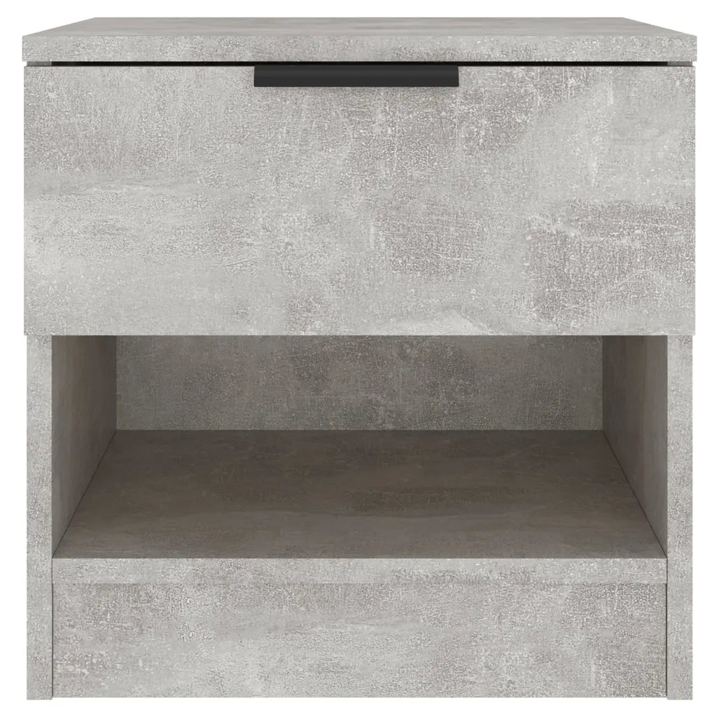 Comodini 2pz Grigio Cemento in Legno Multistrato cod mxl 29980