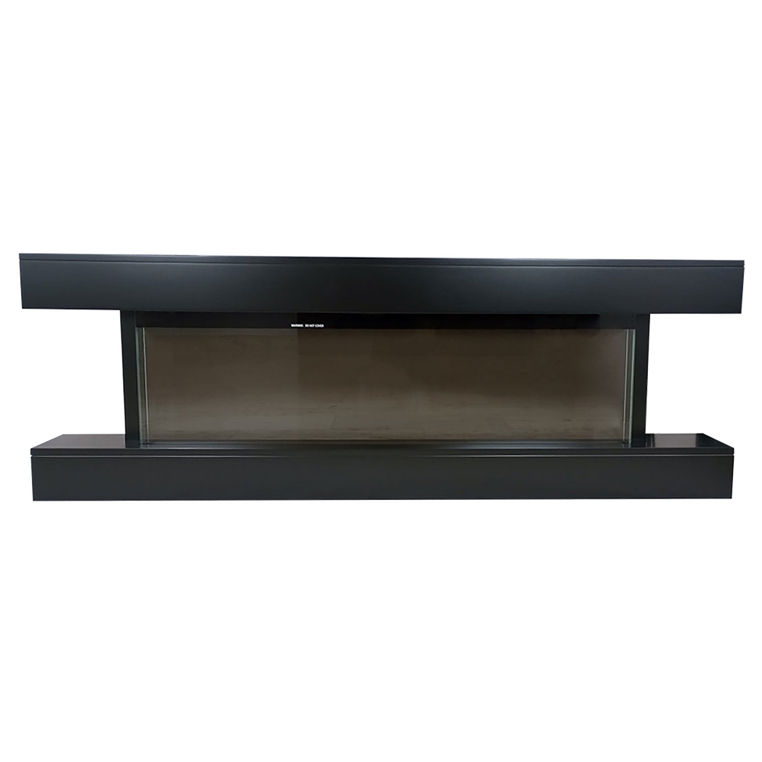 Camino Elettrico da Parete o Incasso Alaro Ultra+ 152x18x52 cm Effetto Fiamma Telecomando in MDF Nero