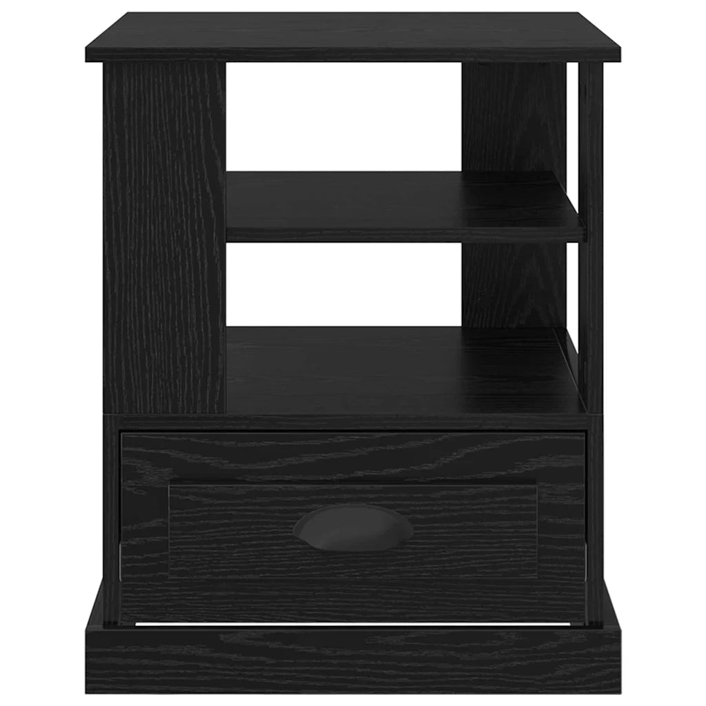 Armadio da Notte Rovere Nero 50 x 50 x 60 cm Legno multistrato