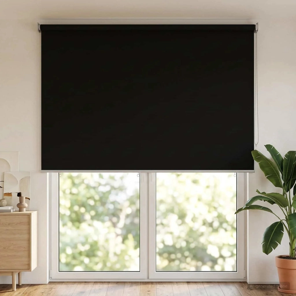 Voletta a rullo | Tenda a rullo con protezione UV Nero 180 x 230 cm Poliestere