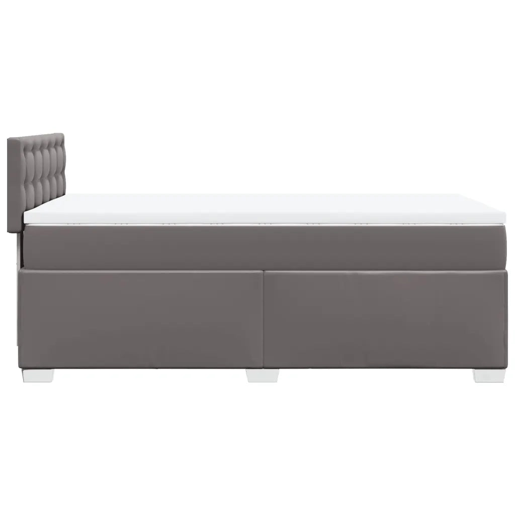 Giroletto a Molle con Materasso Grigio 100x200 cm in Similpelle