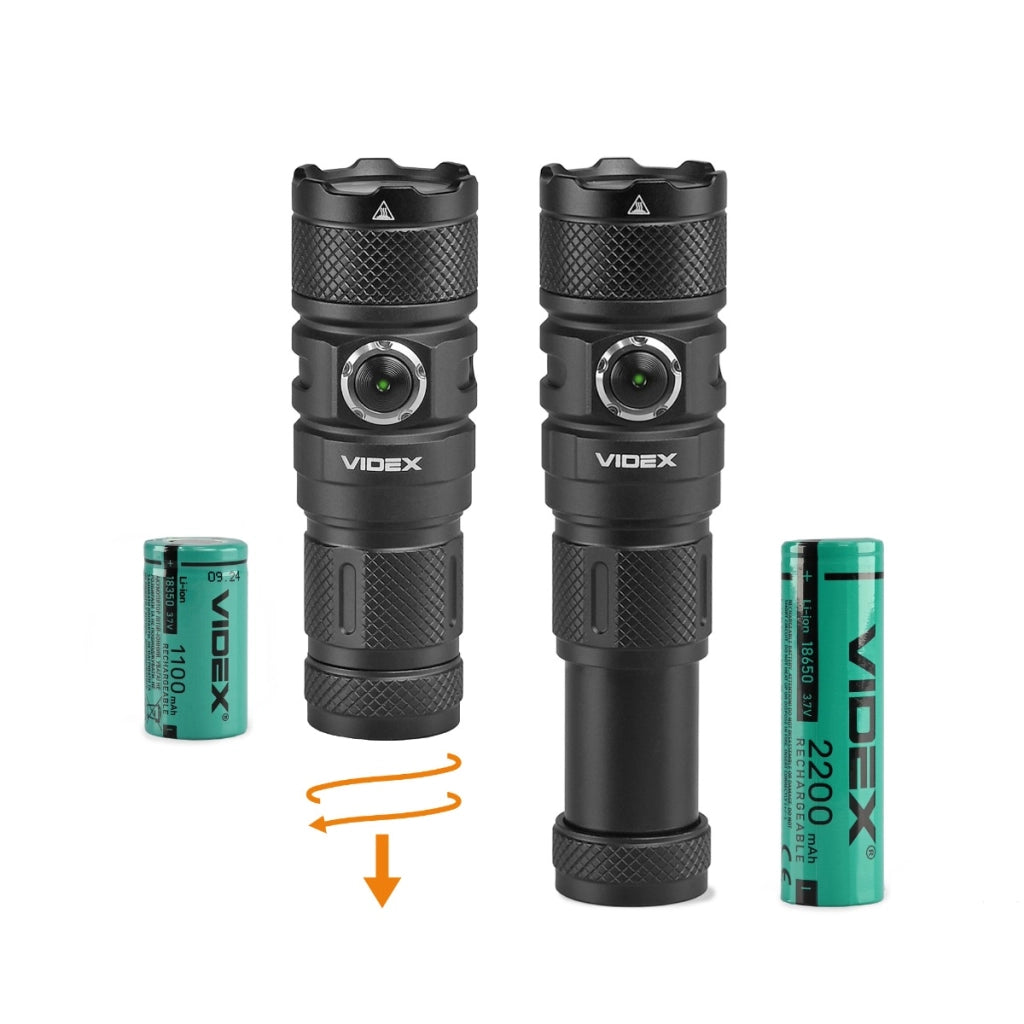 Torcia tattica Videx VLF-A298 10W 1500lm 220m IP66 USB-C