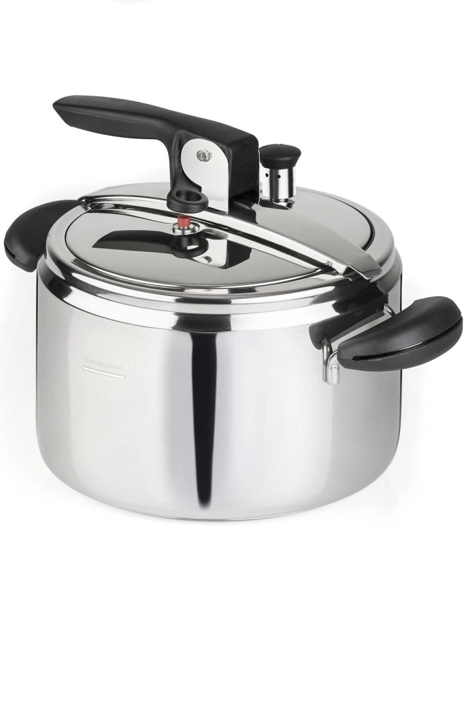 Barazzoni Amelia+ Pentola a Pressione 5 L 22 cm Acciaio Inox 18-10 Induzione Lavastoviglie colore Nero