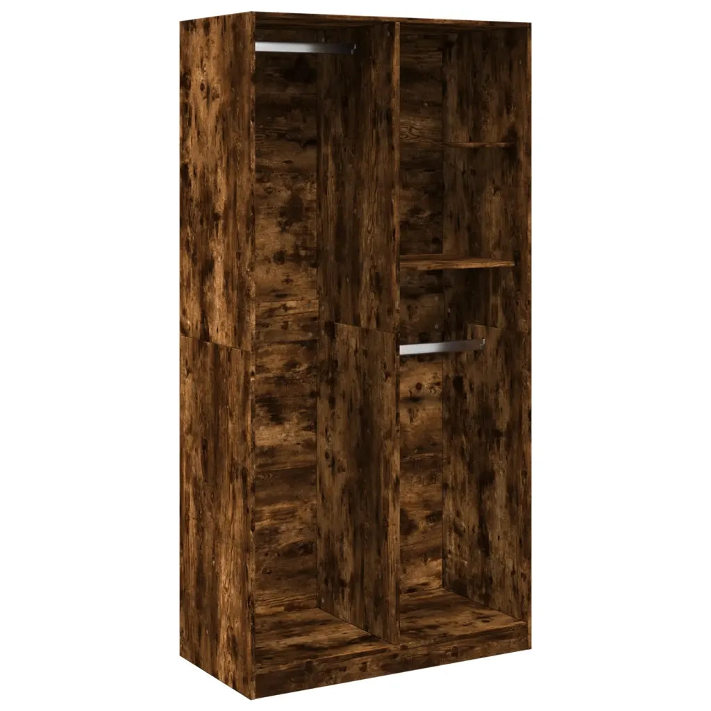 Armadio Rovere Fumo 100x50x200 cm in Legno Multistrato