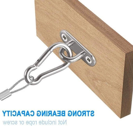 Supporto plafondo per tenda solare con piede di cavallo e gancio in acciaio inox 

Specifica tecnica:
- Codice prodotto: 
- Modello: 
- Materiale: Acciaio inossidabile
- Caratteristiche: Duurzaam, stile moderno