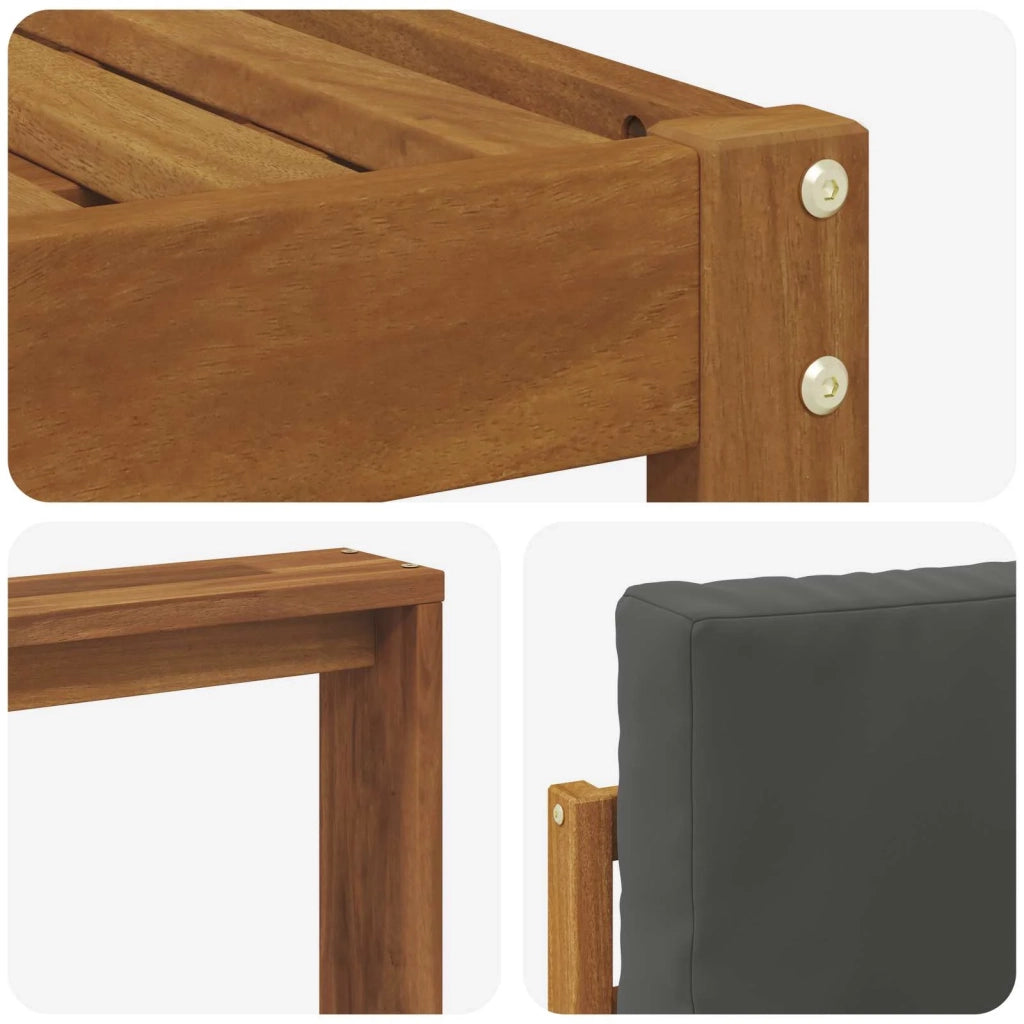 Set di divani da esterno con cuscino 5 pcs Naturale e Antracite 3366260