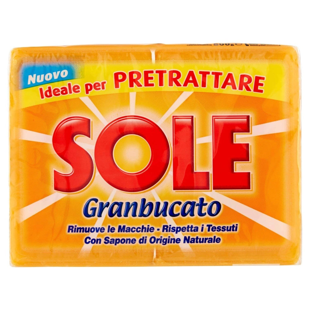 SOLE SAPONE PER BUCATO A MANO IN CONFEZIONE DA 2PZ 250GR