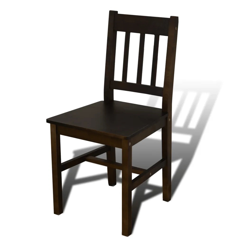 Set Tavolo da Pranzo con 4 Sedie Marrone CFW3749722