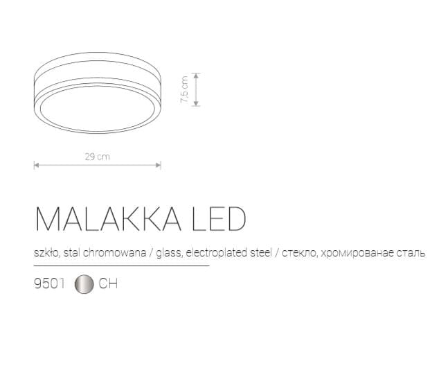 Plafoniera LED Nowodvorski Malakka bianca 18W IP44 Ø29,5cm