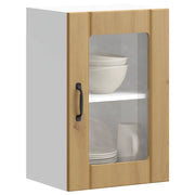 Pensile da Cucina con Porta in Vetro Lucca Rovere Artigianale
