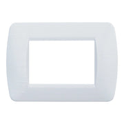 Placca Plastica Serie Space 3P Colore Bianco Satinato Compatibile Con Bticino Living Light