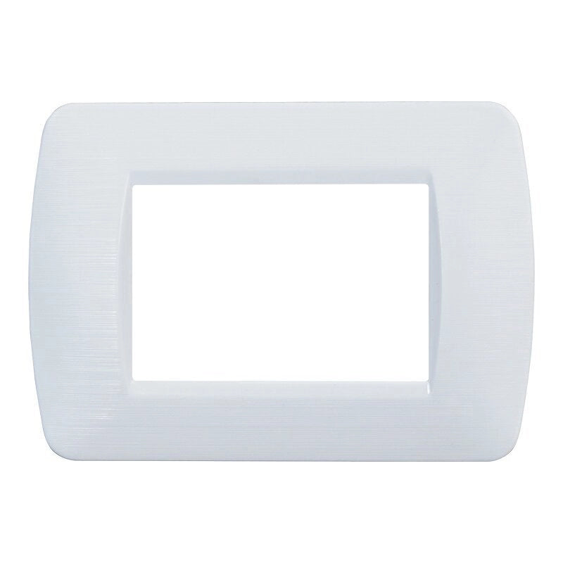 Placca Plastica Serie Space 3P Colore Bianco Satinato Compatibile Con Bticino Living Light