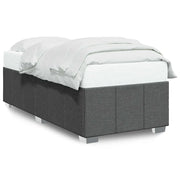 Letto singolo | Letto per adulti | Giroletto senza Materasso Grigio Scuro 100x200 cm Tessuto