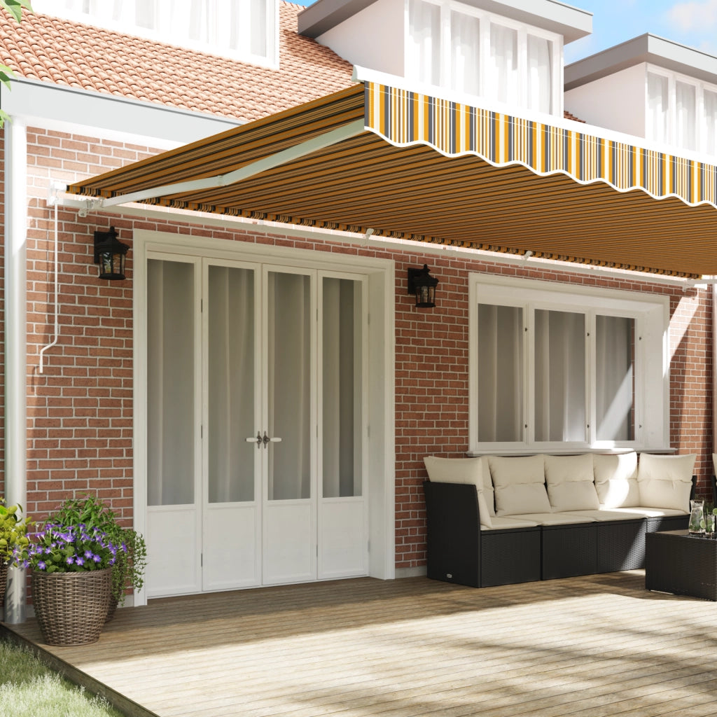 Tenda Retrattile Manuale Multicolore Strisce 600x350 cm