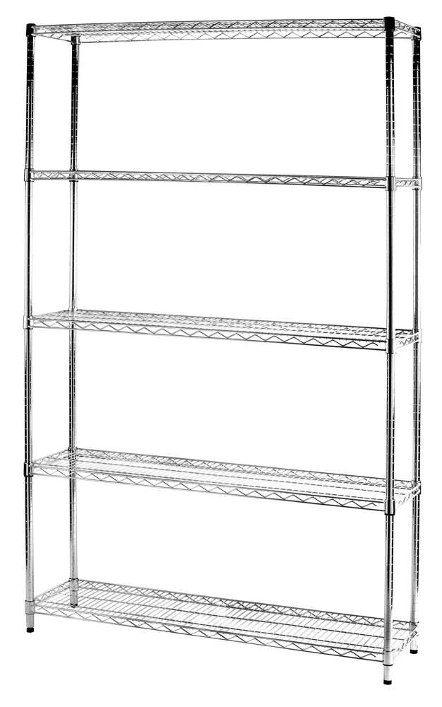 Archimede scaffale metallico scaffale 5 ripiani cm 36 x 121 x h. 200 cucina bagno garage cabina armadio