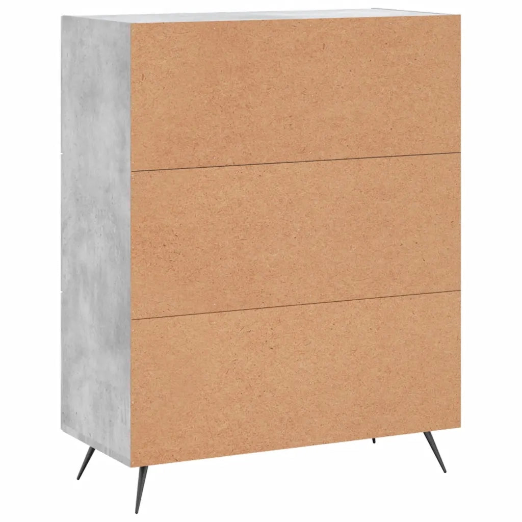 Credenza | Madia | Buffet da pranzo | Armadio da pranzo Grigio Cemento 69,5x34x90 cm in Legno Multistrato