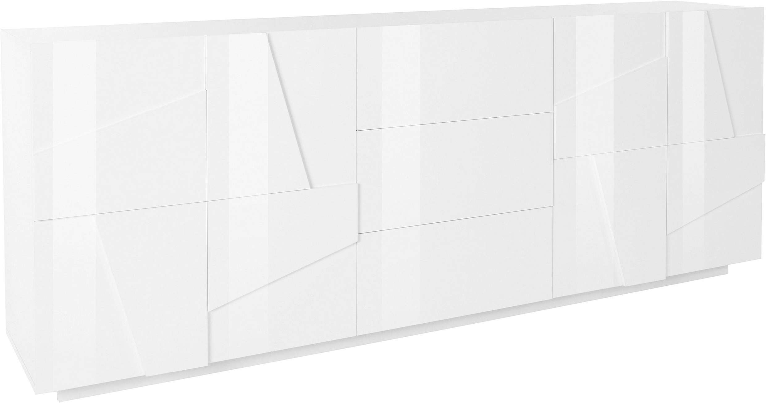 Mobile PING L 224.1 x H 86 x P 44.2 cm colore bianco lucido