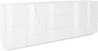 Mobile PING L 224.1 x H 86 x P 44.2 cm colore bianco lucido