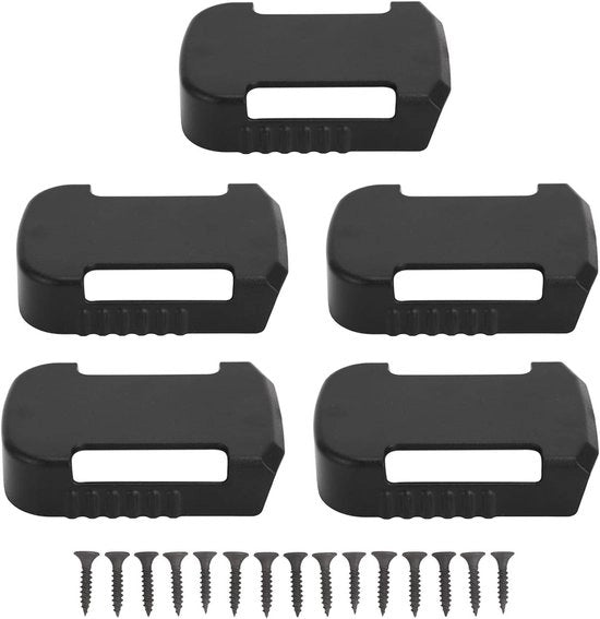 5 Set di Supporti di Ricarica per Batterie Dock compatibili con Batterie 20V 5Pin WU172 WU279 WU388 WE270 WE389 - Nero