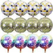 12 pezzi Grande Specchio Sfera Metalliche 22 Pollici per Decorazioni di Festa - Ballooni in Alluminio Mylar per Festa Retro, Matrimonio, Compleanno, Carnevale
