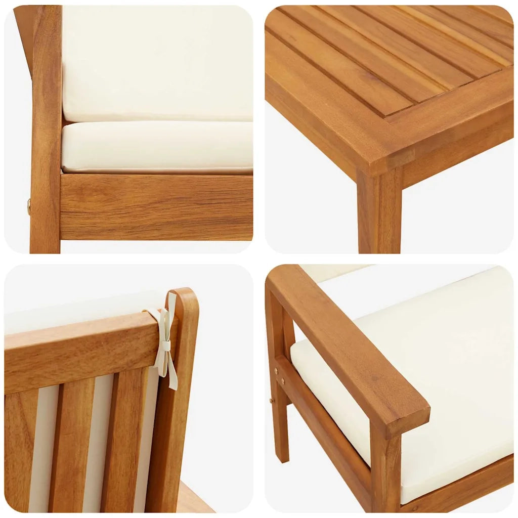Set Divano da Giardino 4 pcs Marrone 120 x 65,5 x 79 cm 3325227