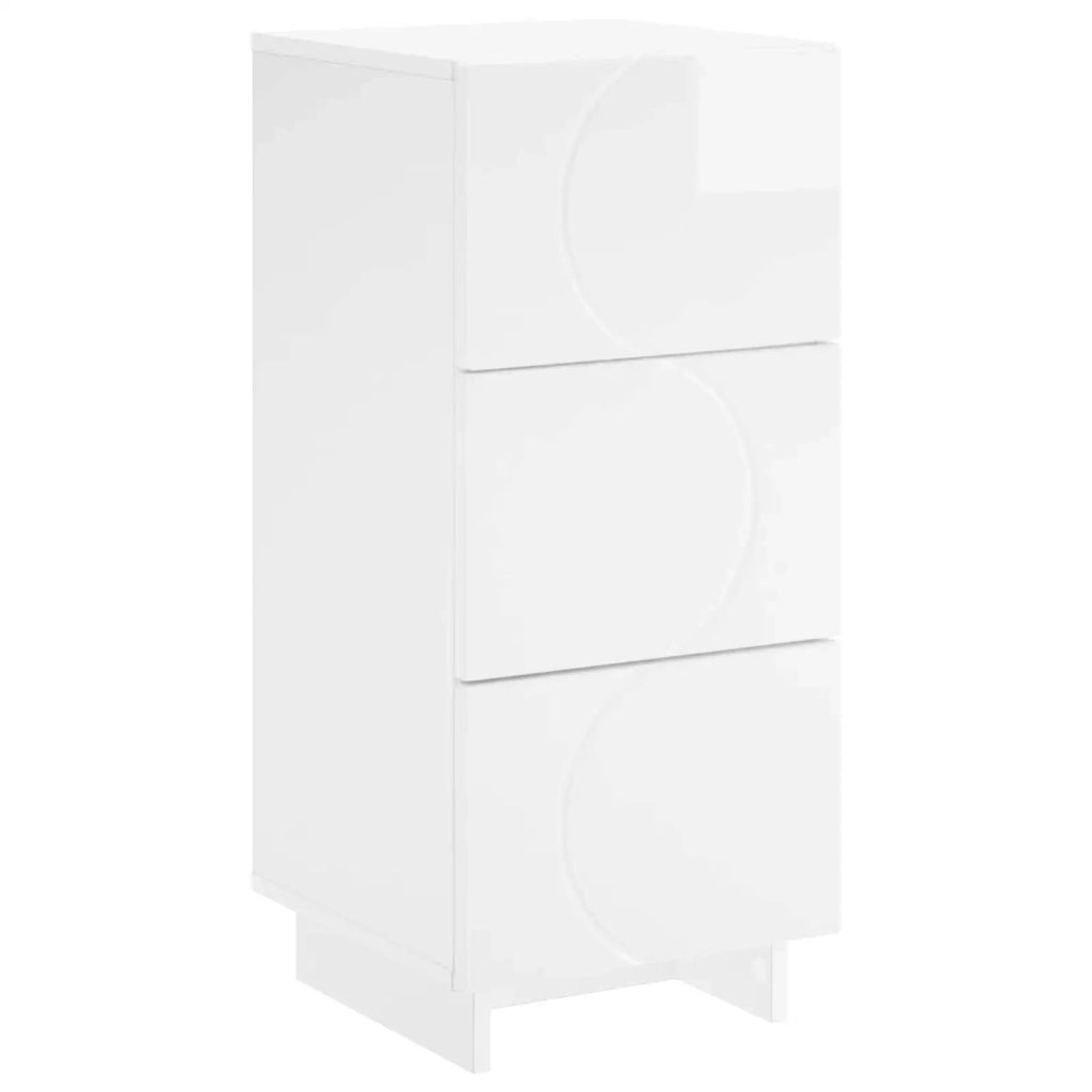 Credenza Bianco Lucido 33,5 x 34,5 x 75 cm Legno ingegnerizzato 8011517
