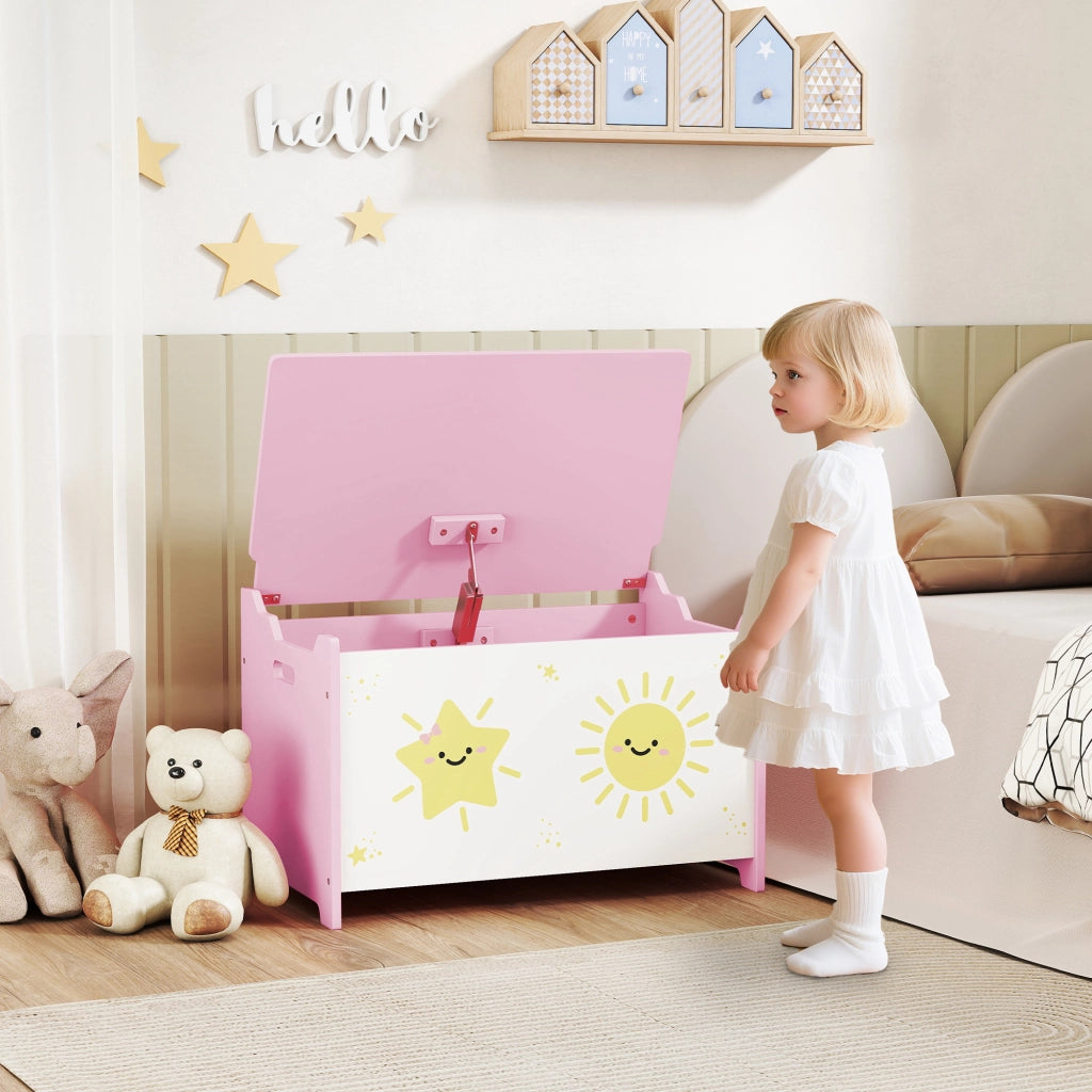 Cassa Portagiochi con Coperchio ¨C Zephmum ¨C Rosa 60x37x39 cm