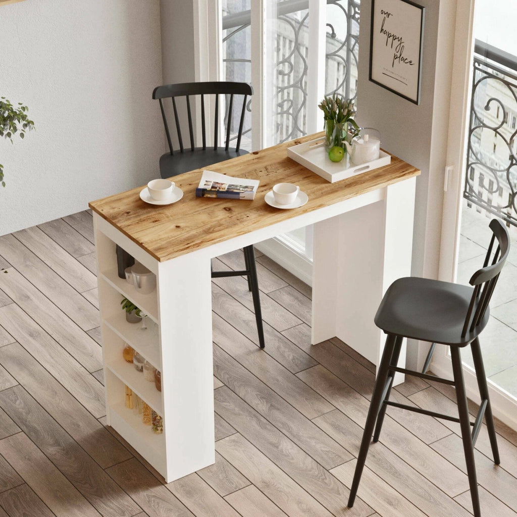 Pontebba, Tavolo Fisso 2 Posti, 51.6x120x101.8h cm Bianco