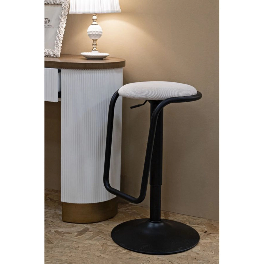Sgabello Alto VKH448, Bianco, Metallo, 41x41x61 cm