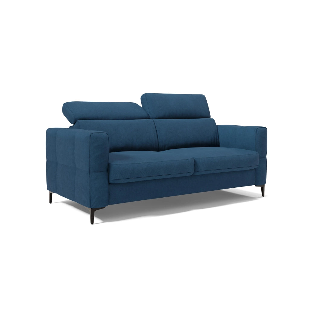 Gardenia Divano letto materasso alto 18 cm con poggiatesta reclinabili e rivestimento impermeabile T02 178 cm (mat. 120x197) blu
