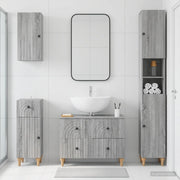 Set di Mobili da Bagno da 4 Pezzi ALKMAAR Sonoma grigio 3417915